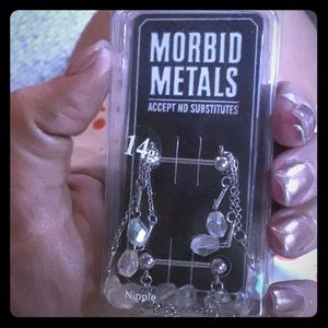 💎jeweled💎 Nipple rings 14g 💕